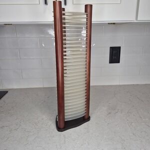 Atlantic CD Tower 30 Capacity Wood Plastic Brown Y2K‎